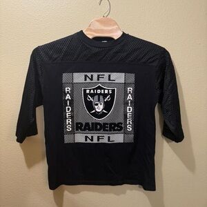 Men’s Large Vintage Artex NFL Las Vegas Raiders Black Velvet Jersey